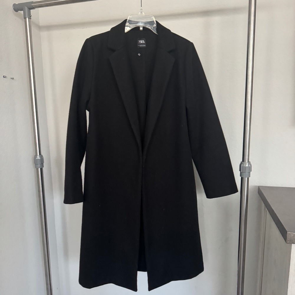 black midi coat Zara